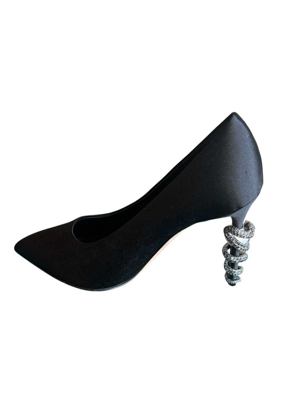 Chanel Black Satin Serpent Pumps 2016 Pre-Fall Paris-Rome Collection Size 36.5 - Picture 4 of 10